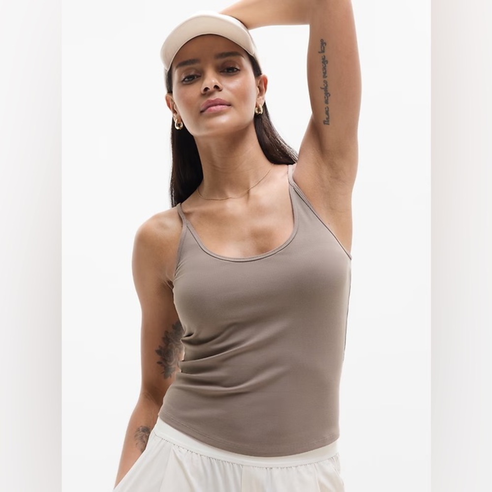 Athleta signature rib thin strap tank top